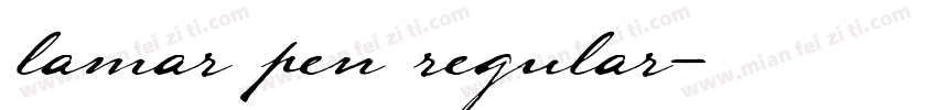 lamar pen regular字体转换